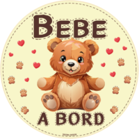 bébé à bord ourson