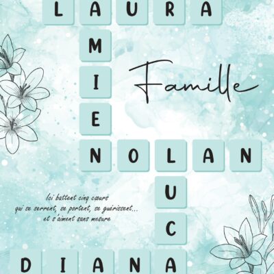 scrabble familiale bleu et vert