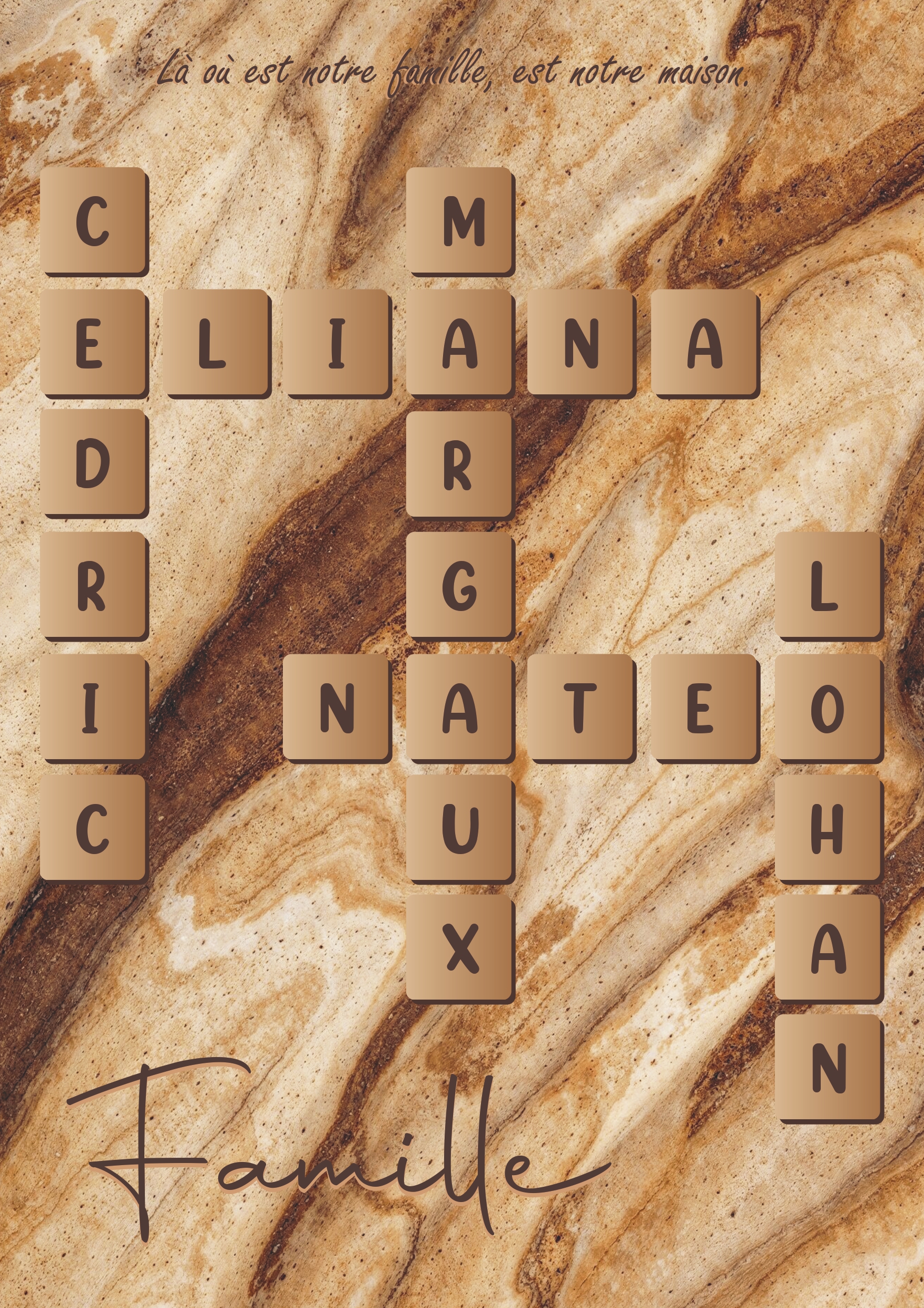 scrabble familiale bleu et vert