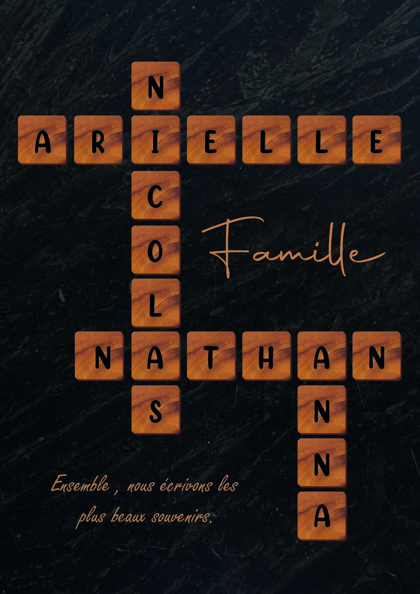 scrabble familiale bleu et vert
